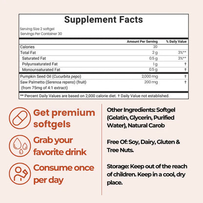 Pumpkin Seed Oil Softgels